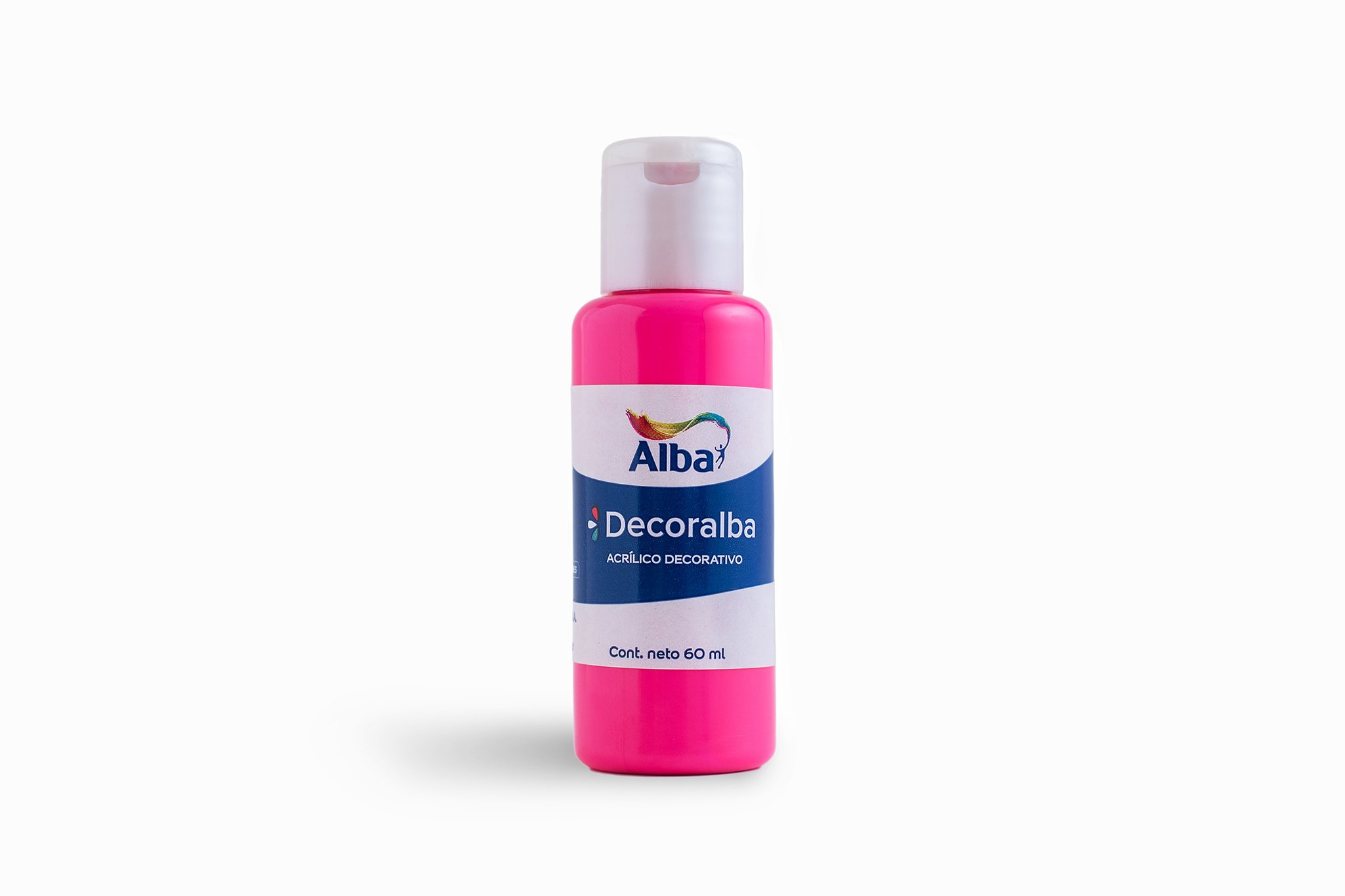 Acrilico decorativo alba 60cc rosa fluo 406 - 60ML - Alba Artística